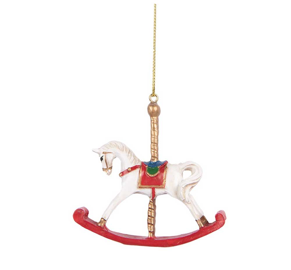 Christmas pendant rocking horse 8x2x7 cm