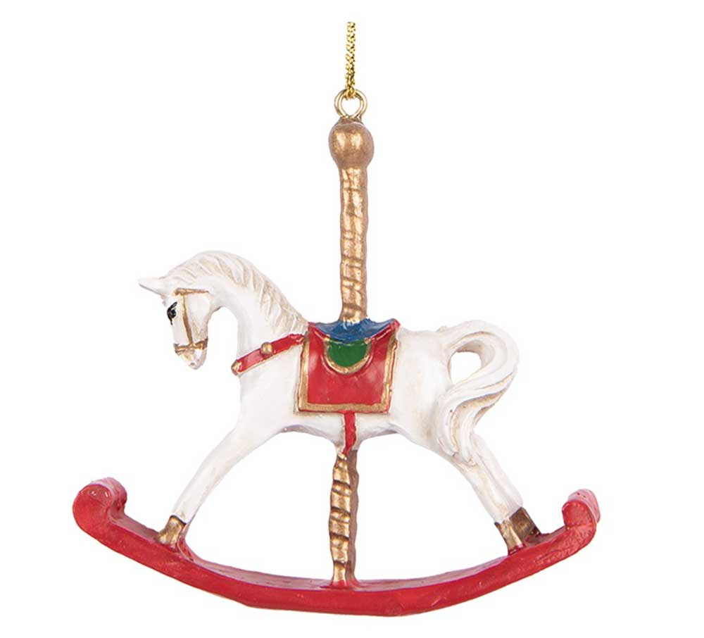 Christmas pendant rocking horse 8x2x7 cm