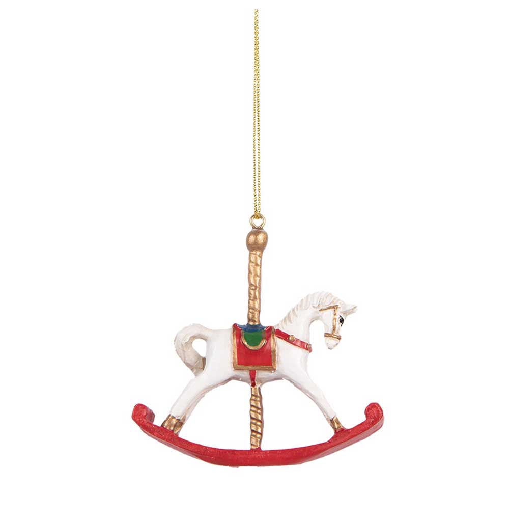 Christmas pendant rocking horse 8x2x7 cm