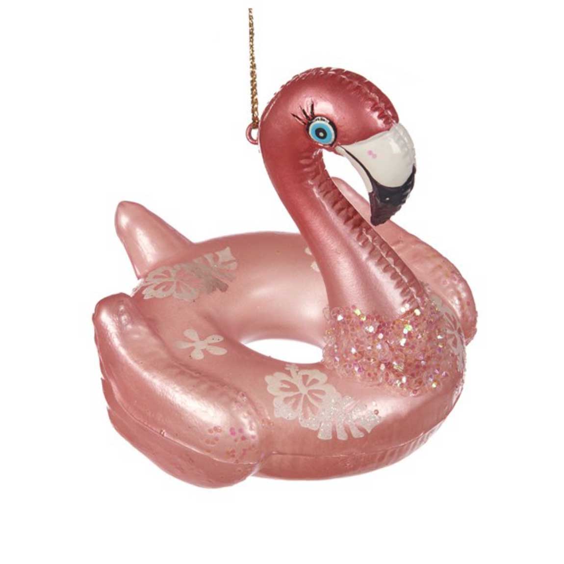 Glass Flamingo Float Ornament Christmas
