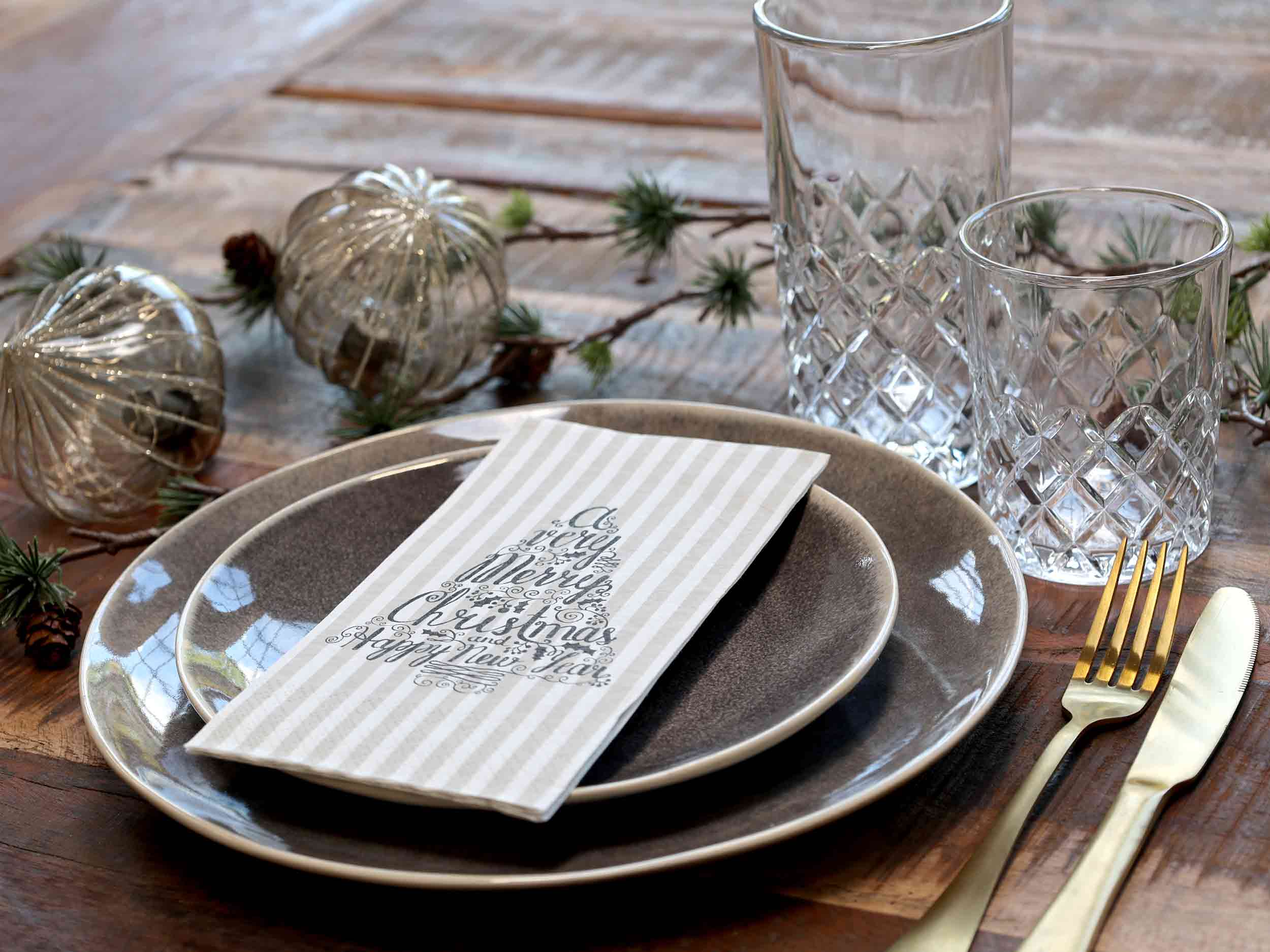 Mistletoe & Christmas Tree Napkin