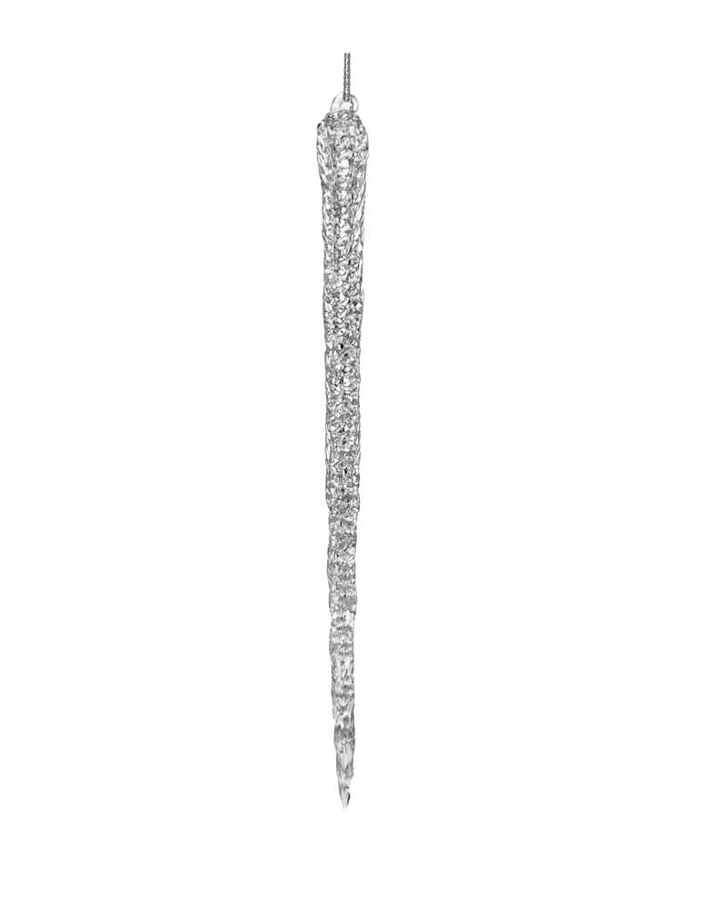 Spun Glass Icicle Clear 30cm