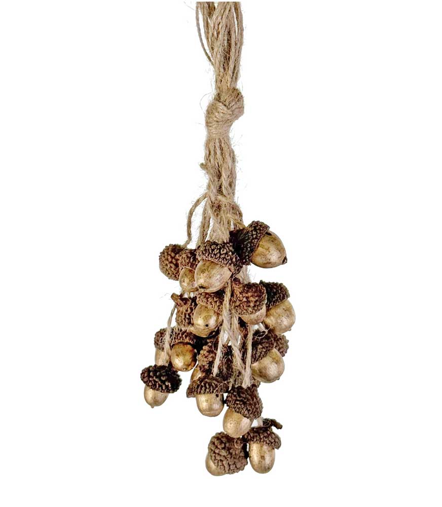 Acorn bundle x 25 ornament gold 18cm