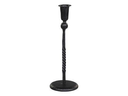 Twist Antique Black Candlestick