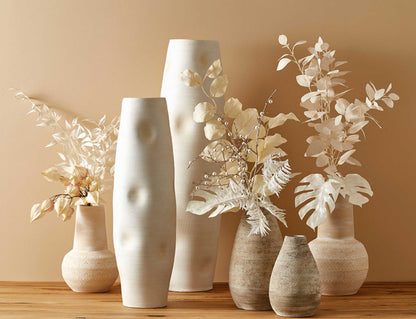 CAPITONE Vase - H70D21 CREME