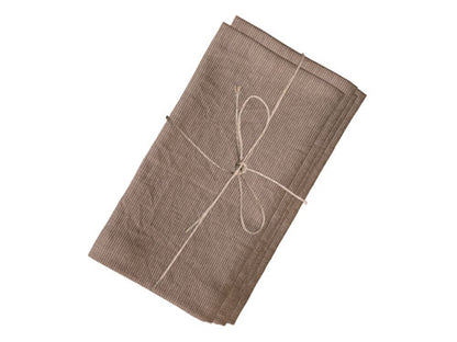 Cloth Napkin w. stripes set of 4, camel