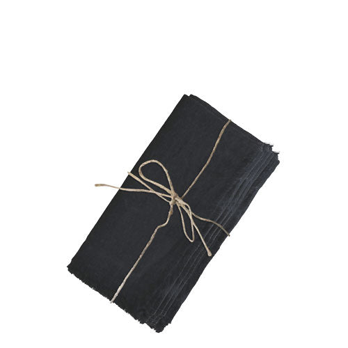 Cloth Napkin w. frayed edge set of 4