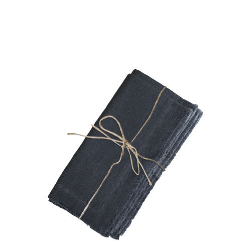 Cloth Napkin w. frayed edge set of 4