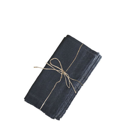 Cloth Napkin w. frayed edge set of 4