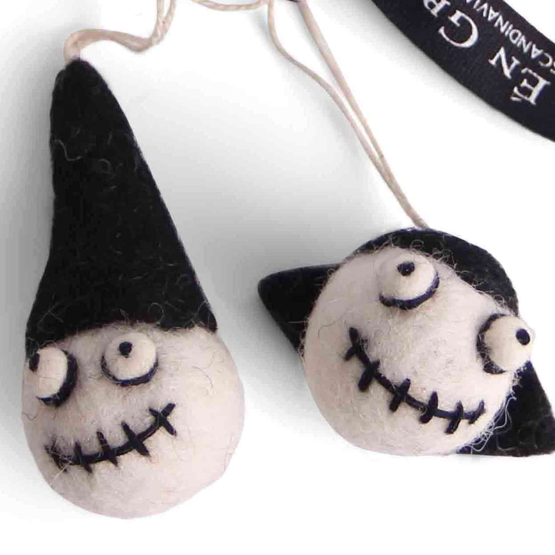 Dracula &amp; Halloween Head with Black Hat - Set of 2