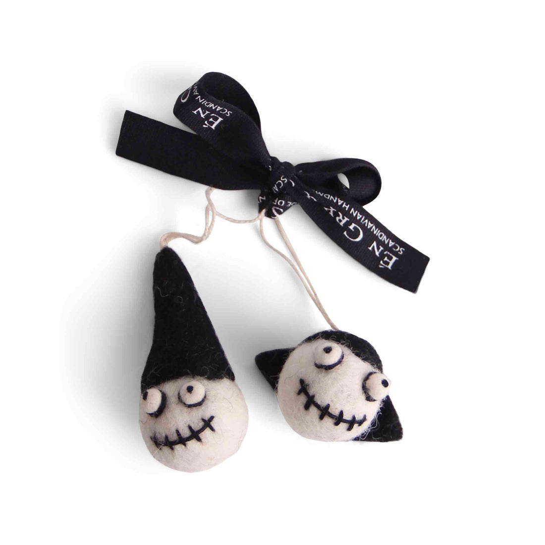 Dracula &amp; Halloween Head with Black Hat - Set of 2