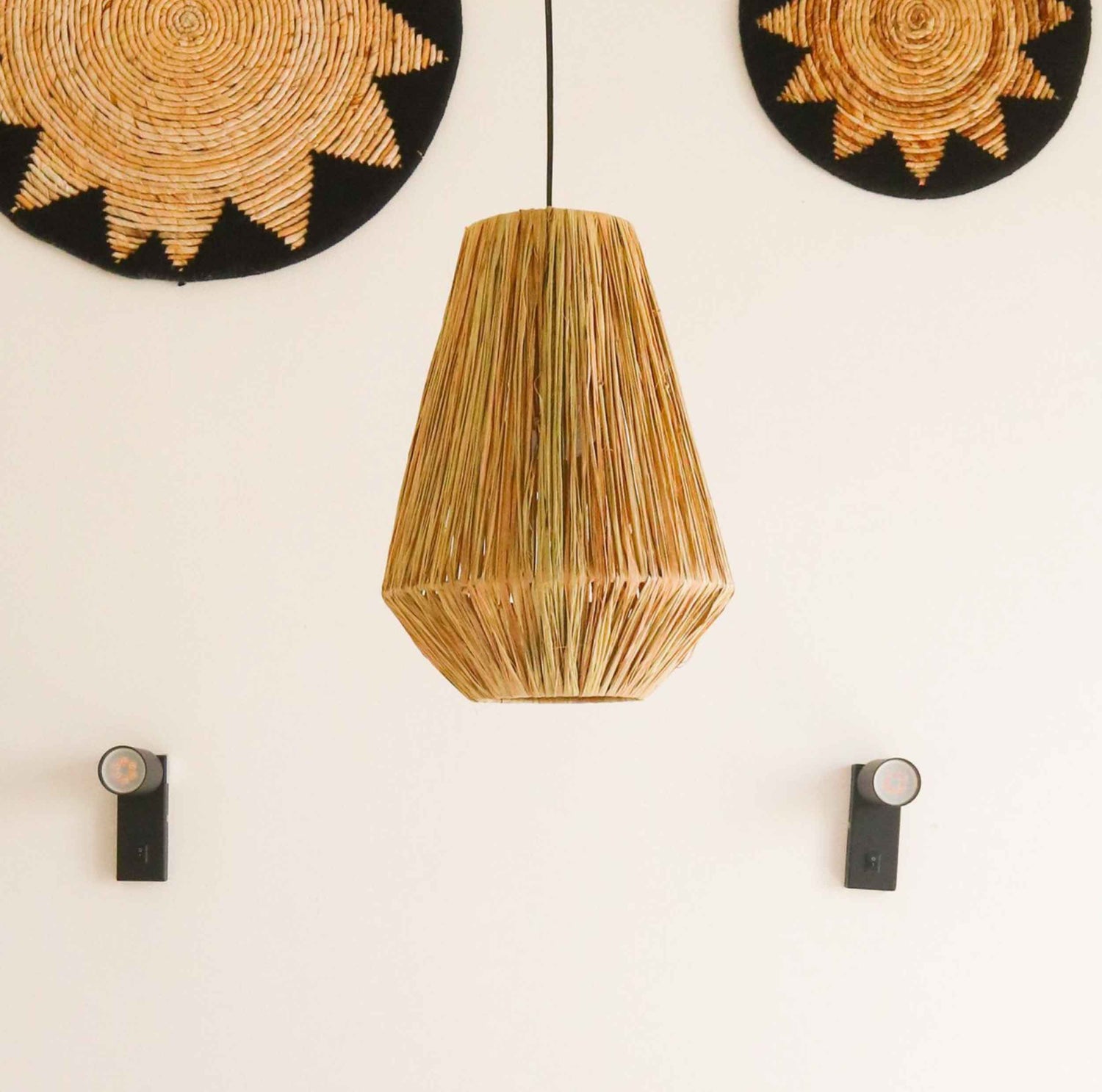 ENDAH Round Raffia Pendant Lampshade