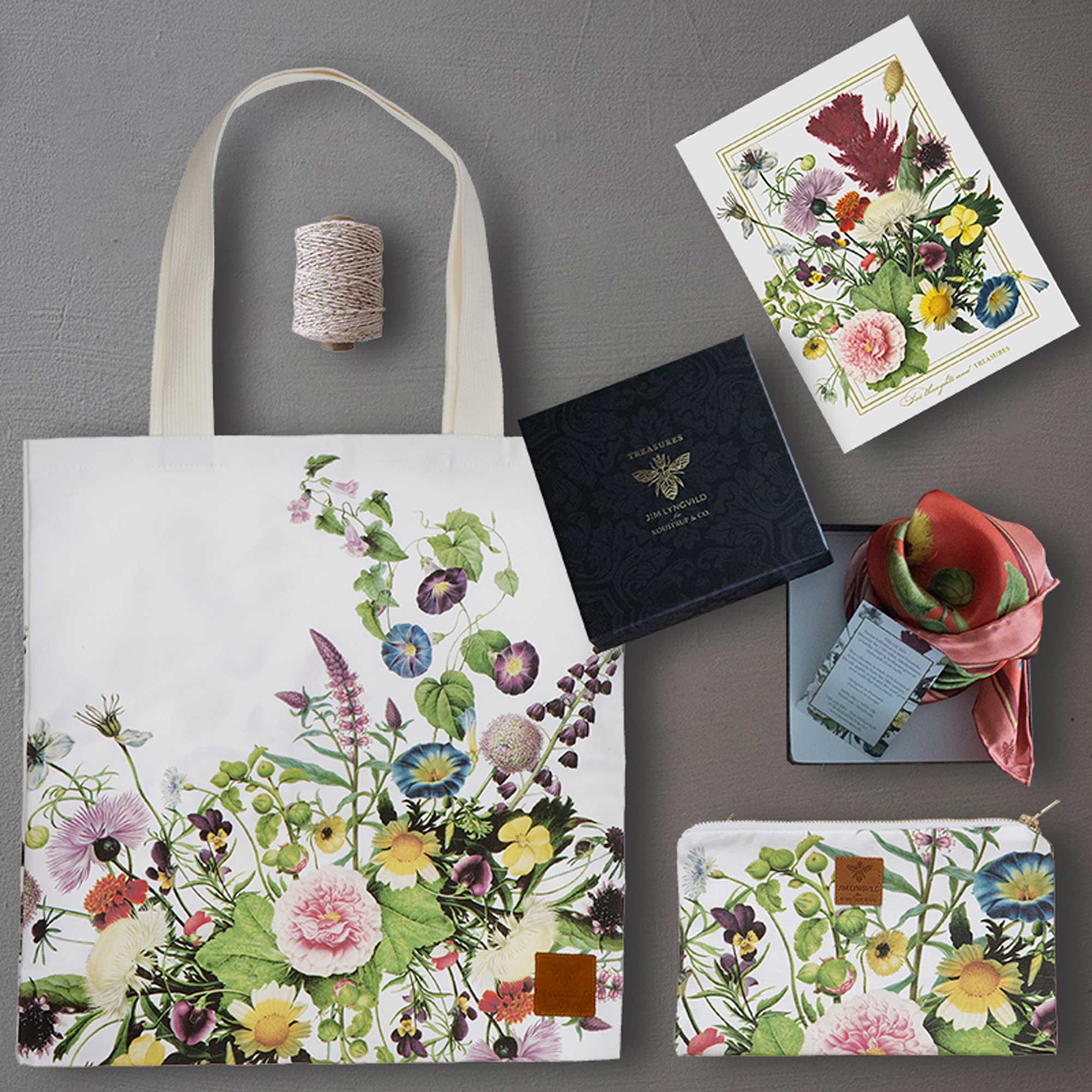 Organic Tote Bag - Flower Garden Design by Jim Lyngvild