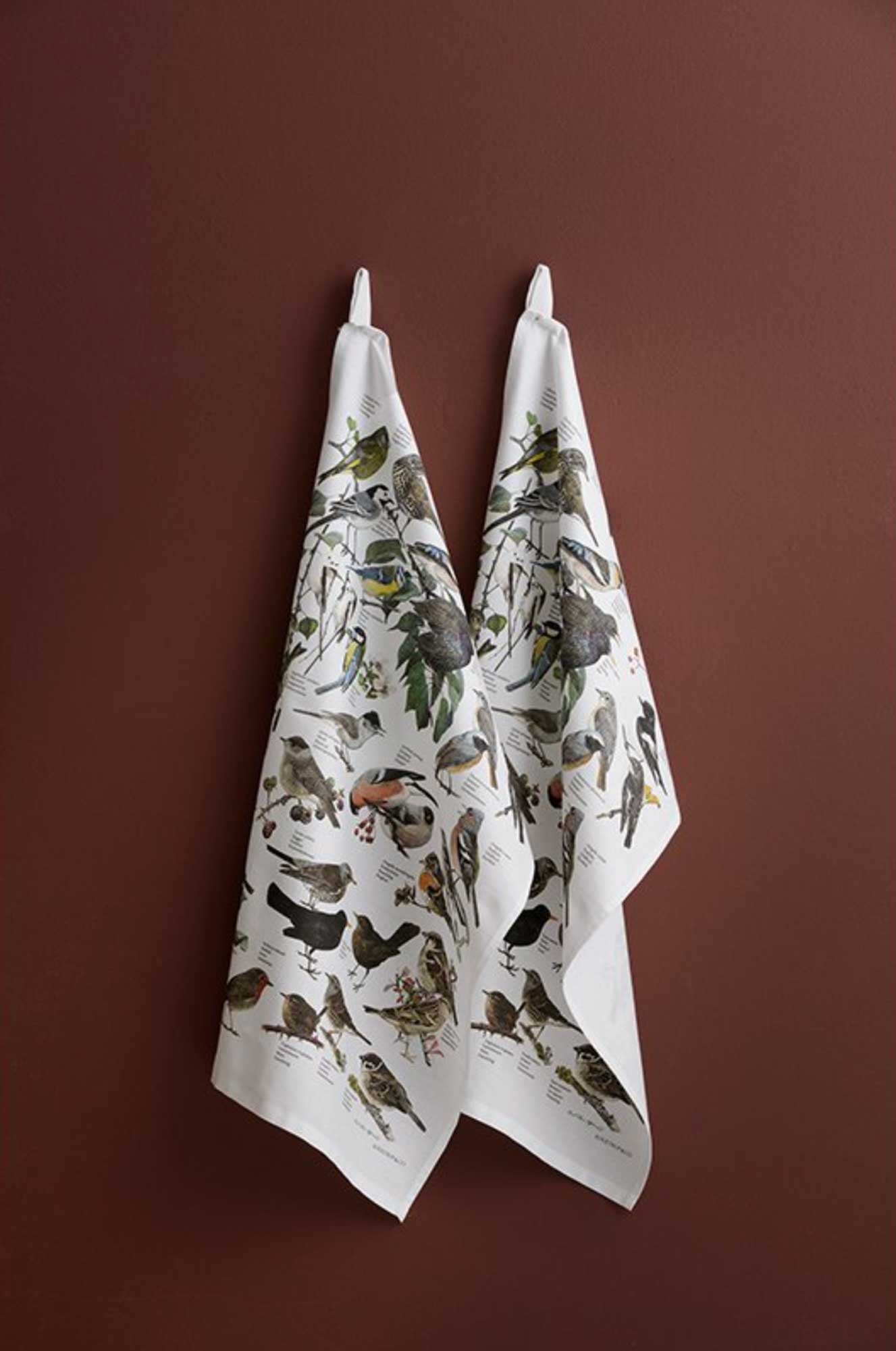 Organic Tea Towel - Garden Birds