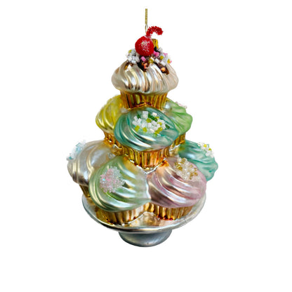 Glass Cupcake Stand Ornament