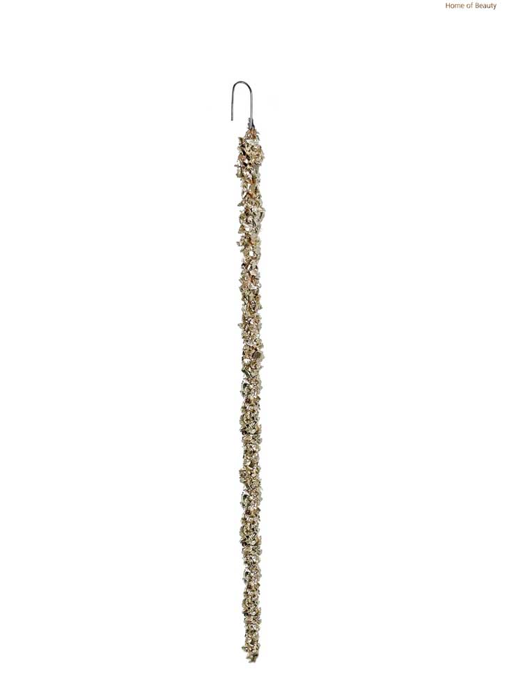 Glass Silver Glitter Icicle | Bag of x12