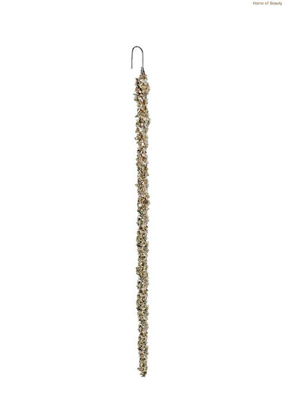 Glass Silver Glitter Icicle | Bag of x12
