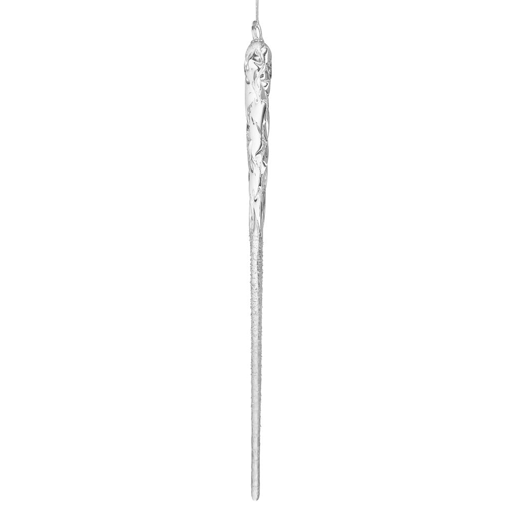 Glass Icicle Clear Frosted Lower Part | 2 Sizes