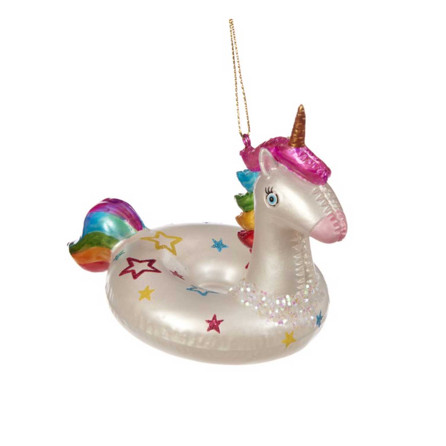 Glass Unicorn Float Ornament Christmas 