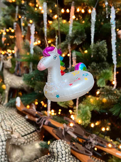 Glass Unicorn Float Ornament