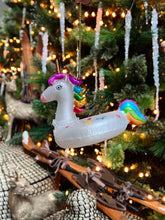 Glass Unicorn Float Ornament side