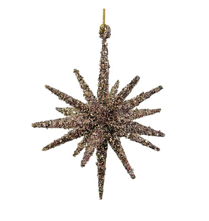 Glitter Star Antique Silver Multi 14cm