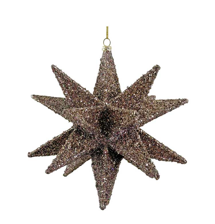 Glitter Star Antique Silver Multi 19cm