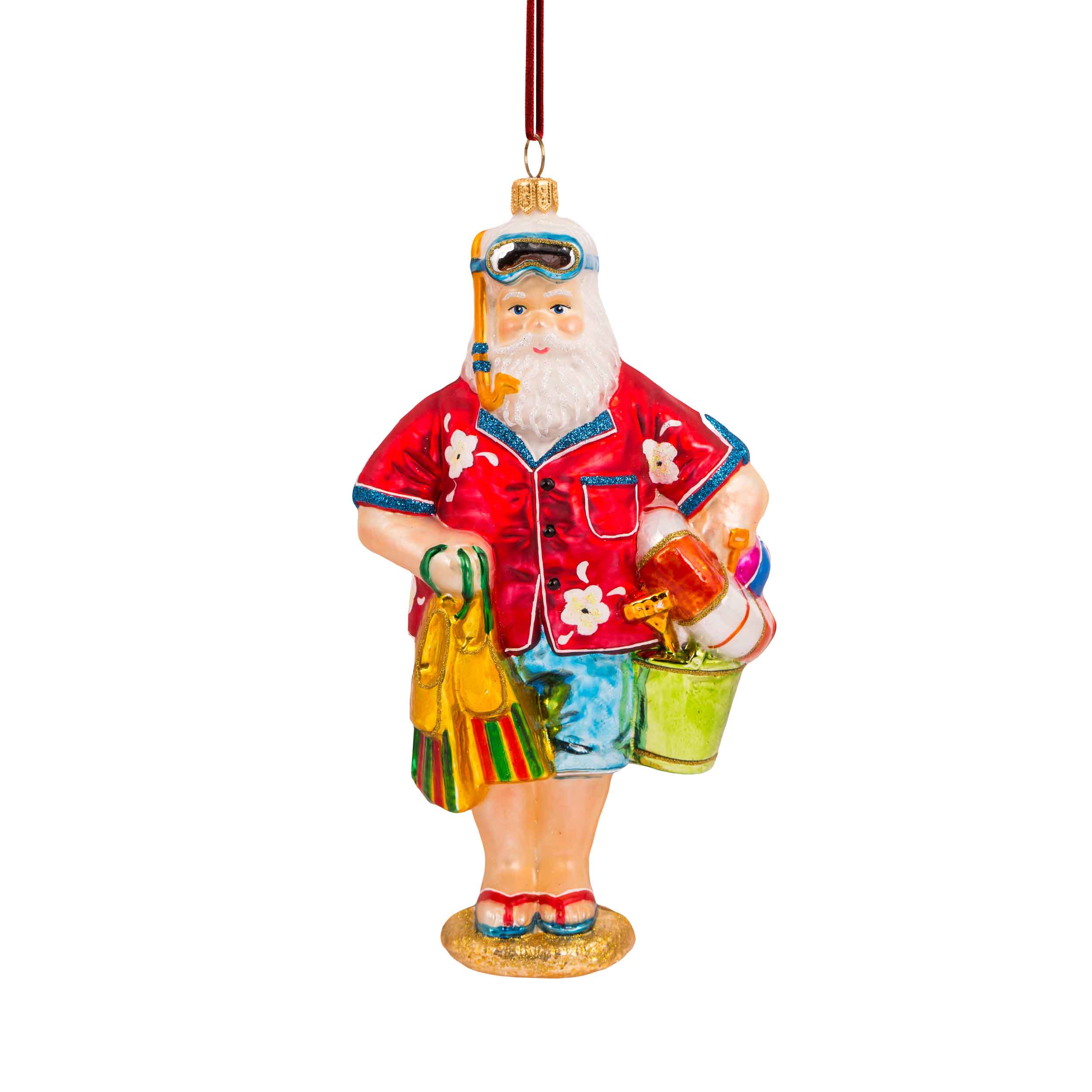 Gone to the Beach. Love, Santa Ornament