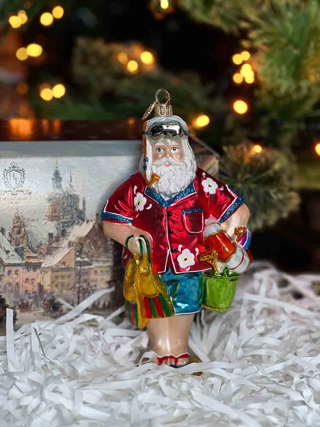 Gone to the Beach. Love, Santa Ornament