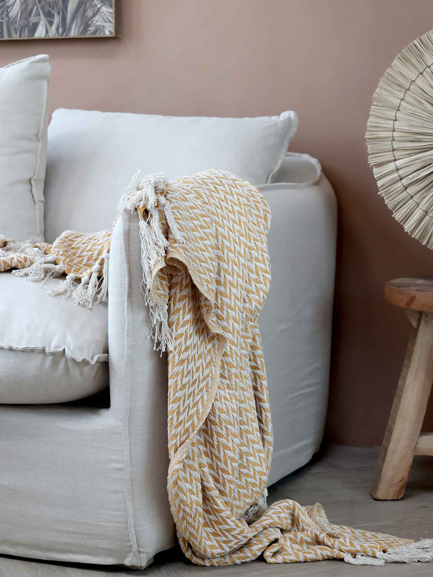 Surplus Yarn Throw | Honey