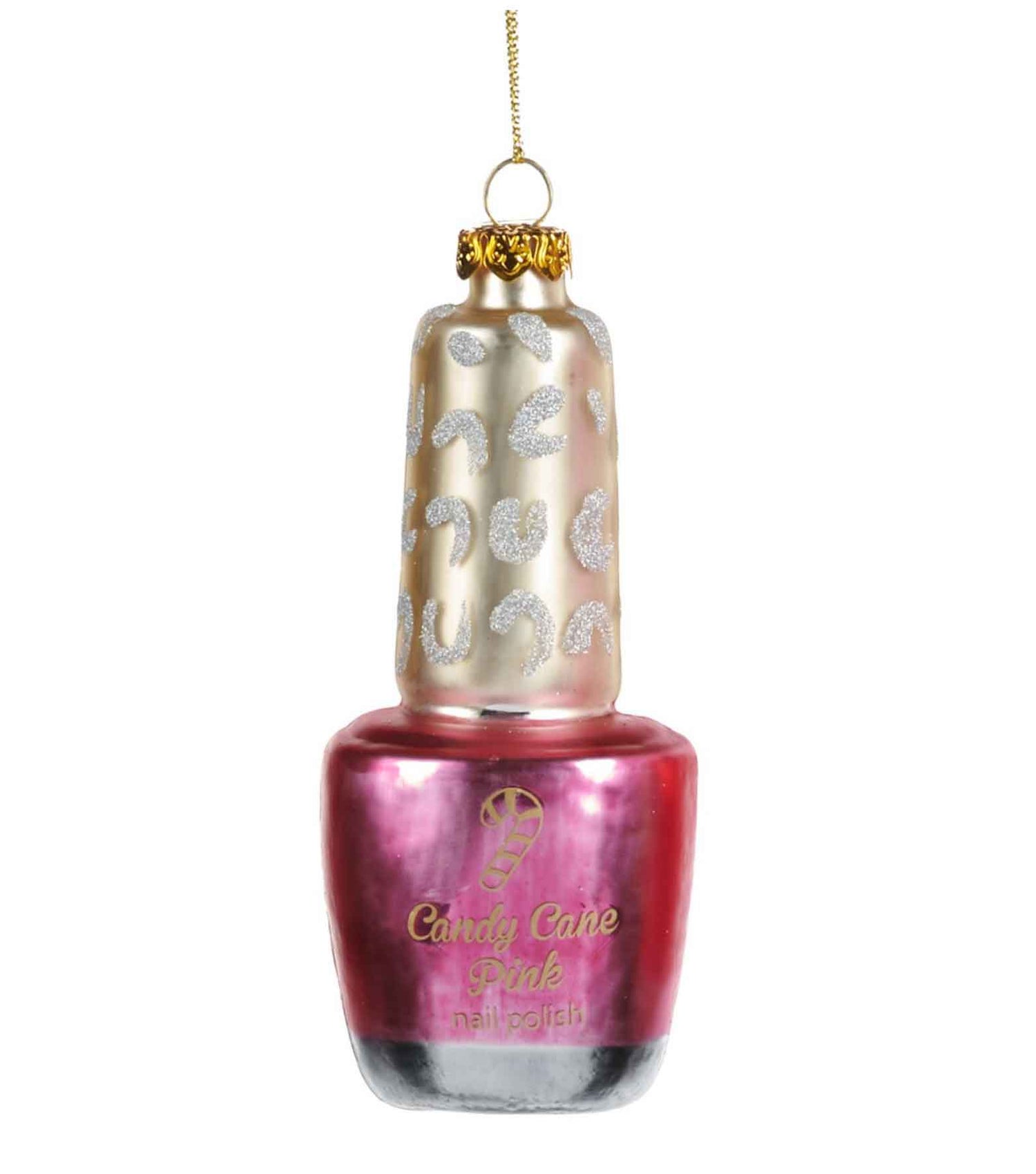 Glass Xmas Nail Polish Ornament