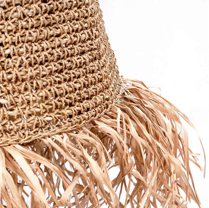 Raffia Lamp KALIMA | Woven Lampshade | Pendant Ceiling Lamp