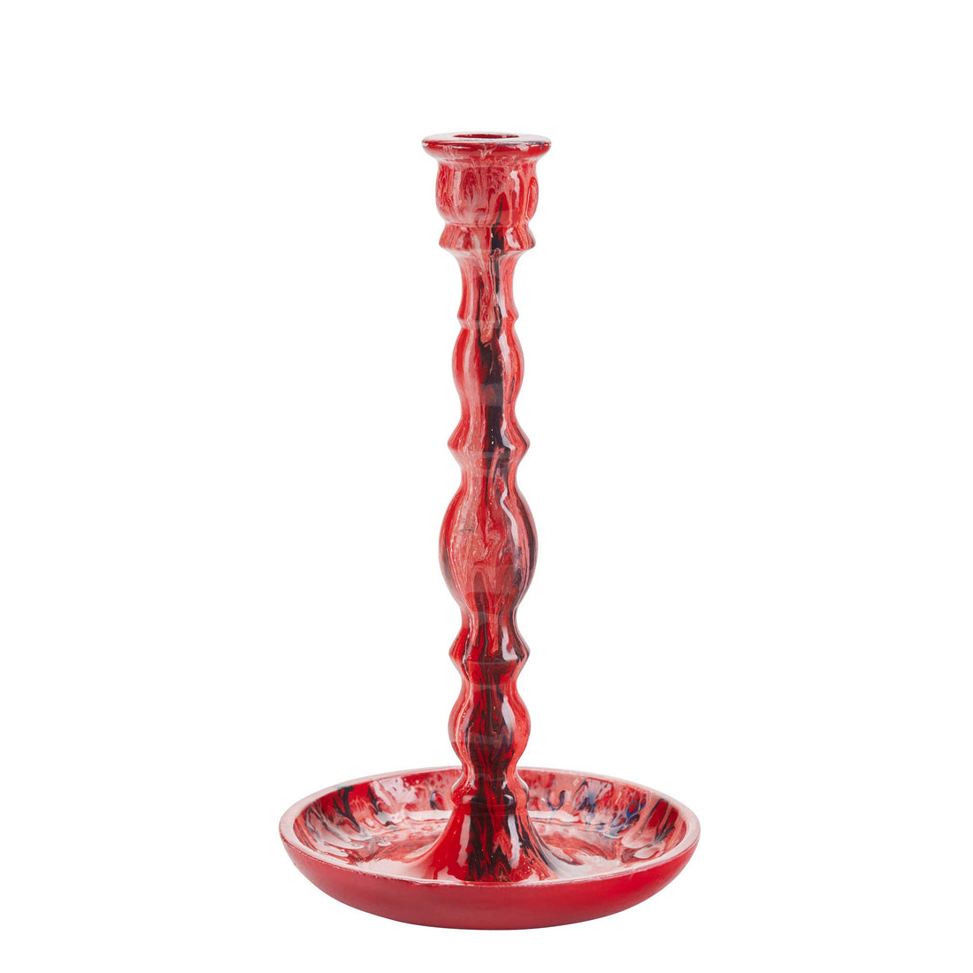 Red Painted Candlestick