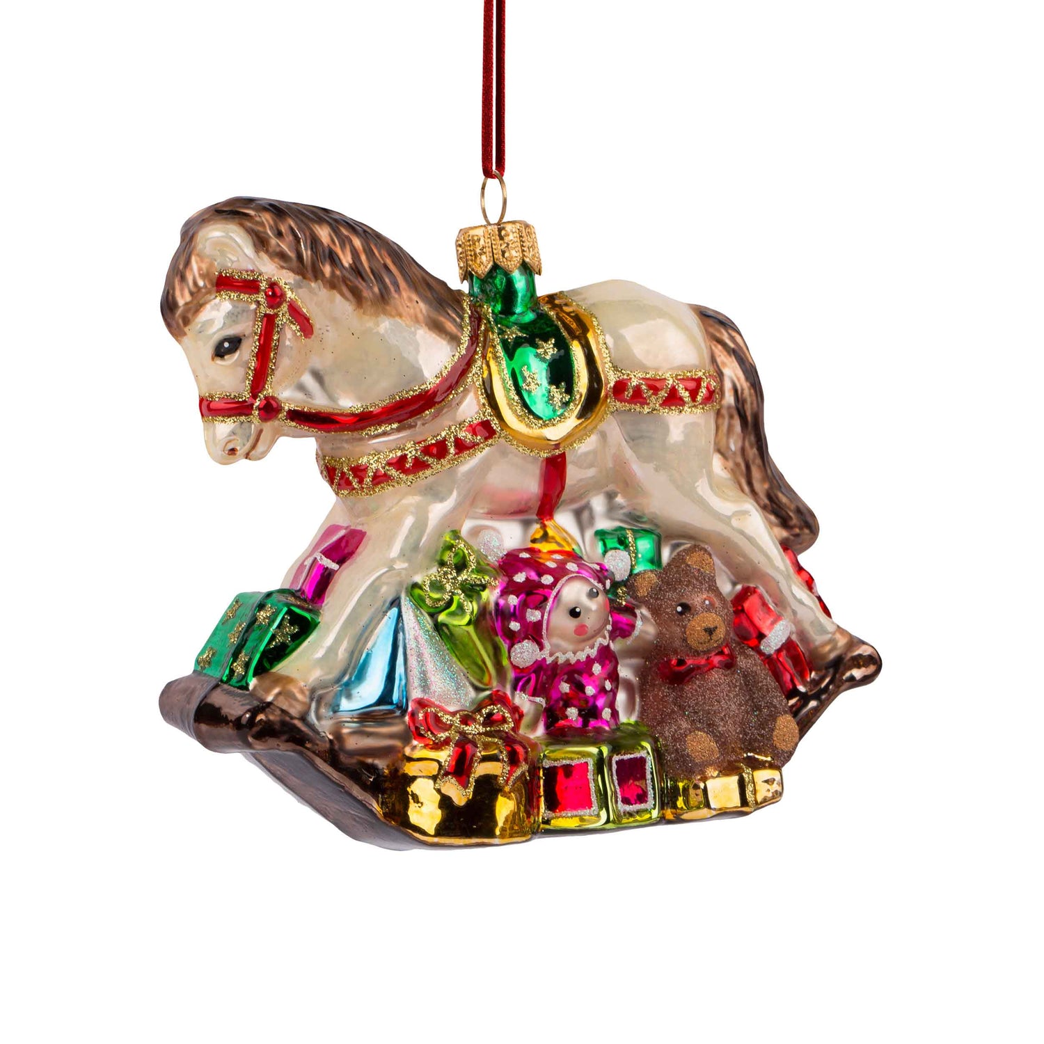 Rocking Horse with Gifts Ornament