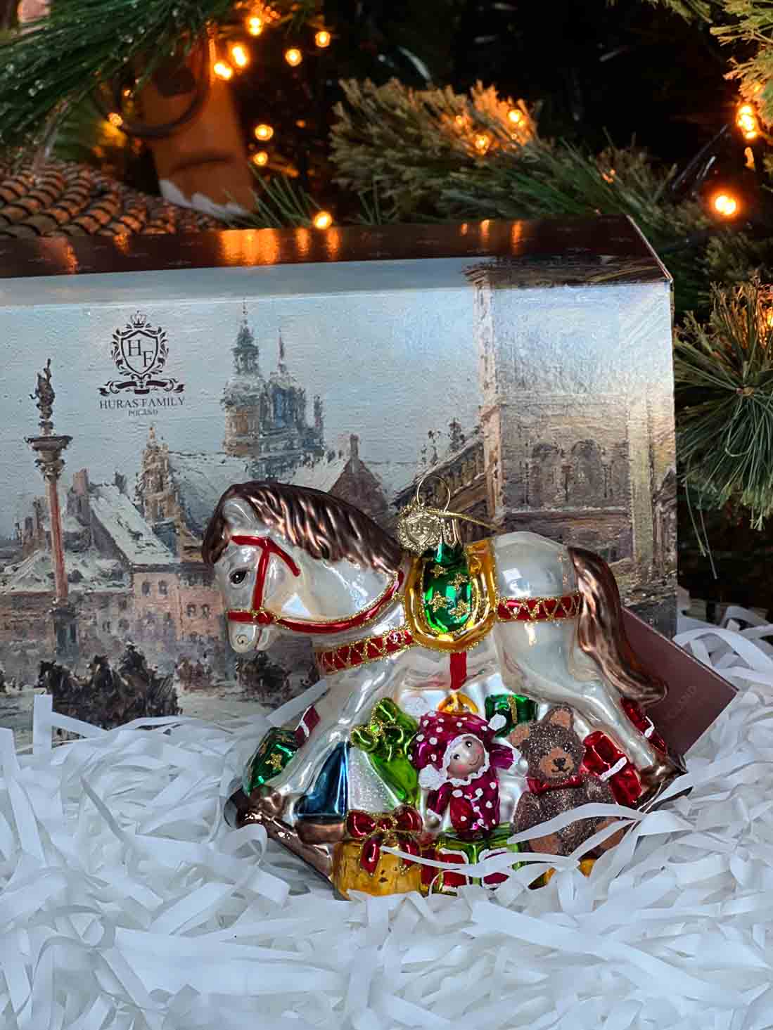 Rocking Horse with Gifts Ornament