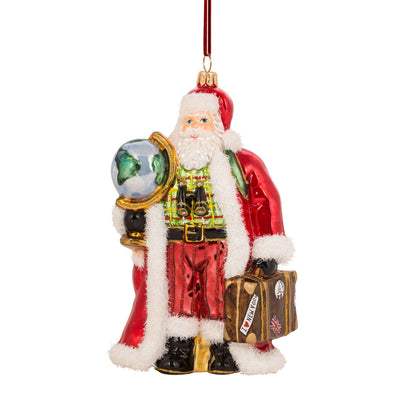 Santa Globetrotter Ornament