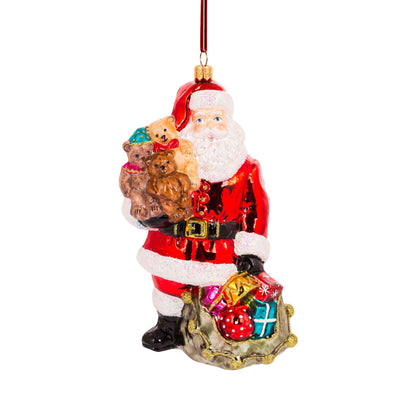 Santa with Teddy Bears Ornament