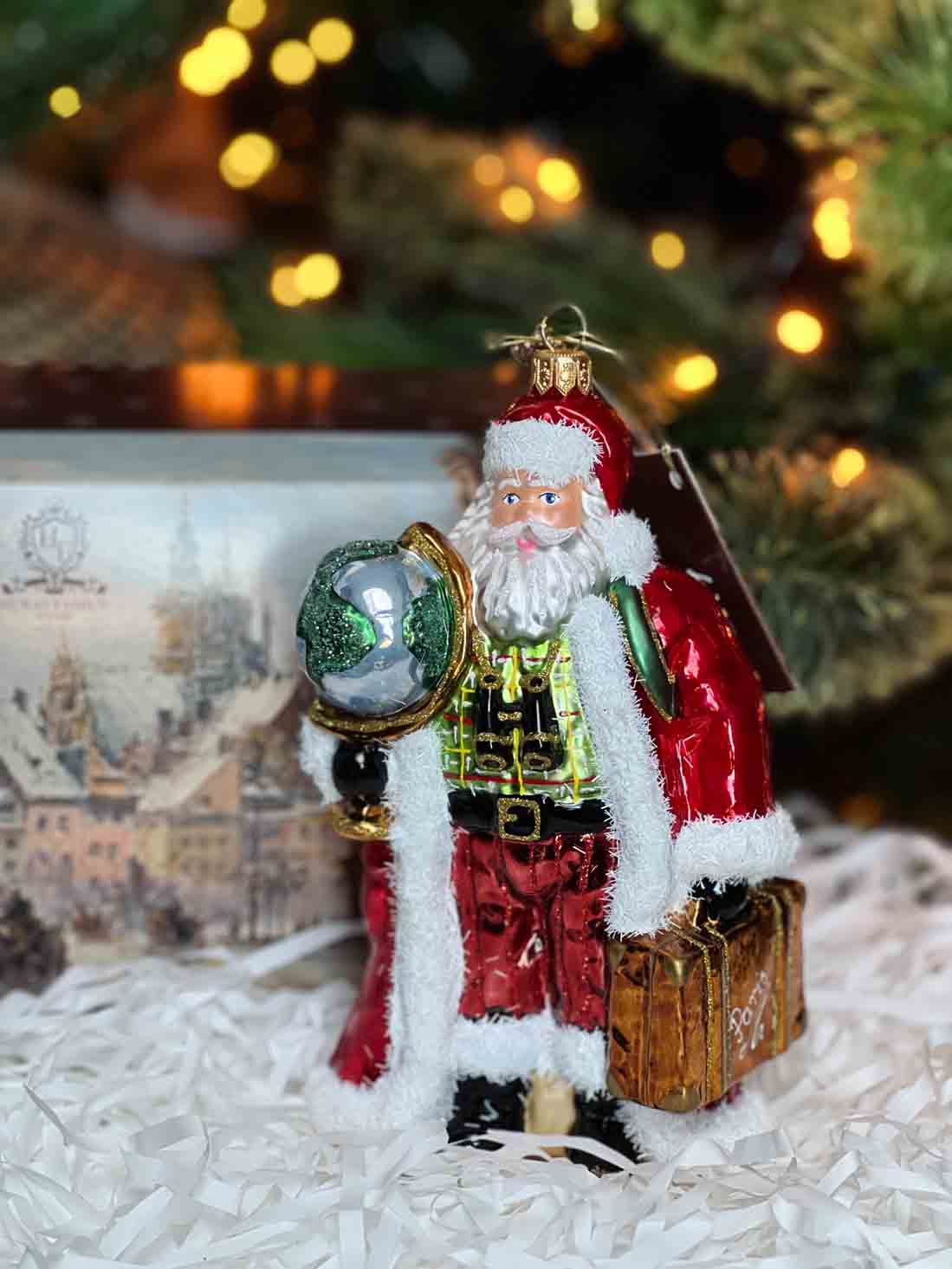 Santa Globetrotter Ornament