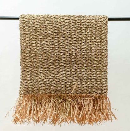 Seagrass Rug with Tassles | Woven Boho Carpet made of Seagrass BARA