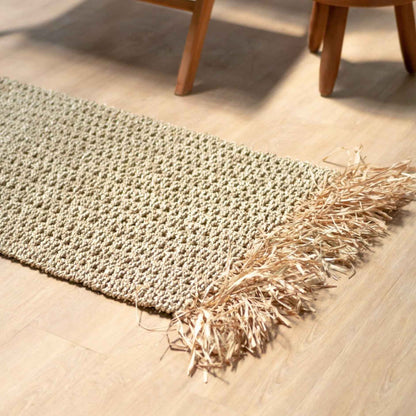 Seagrass Rug with Tassles | Woven Boho Carpet made of Seagrass BARA