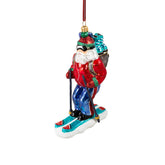 Skiing Santa Ornament