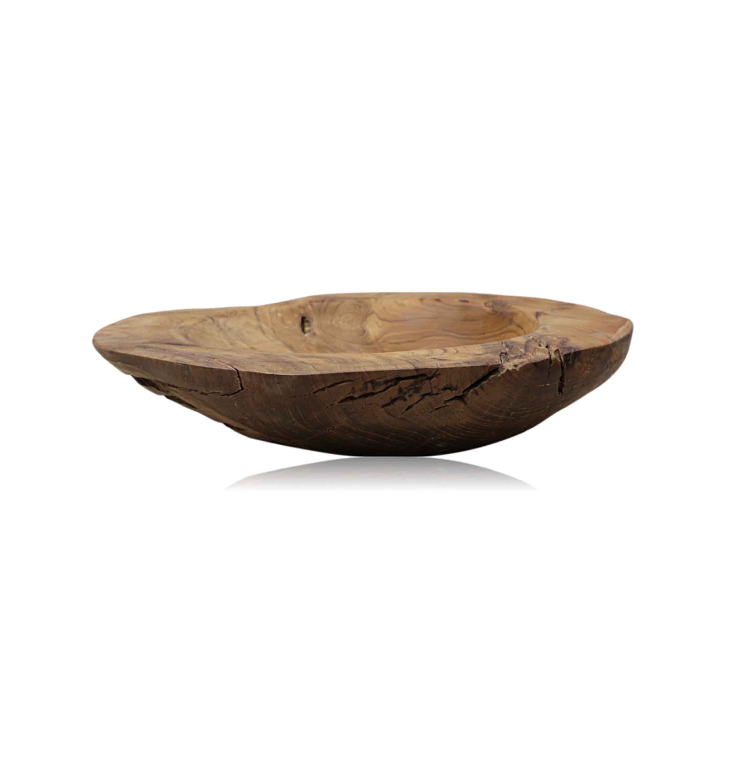 Teak Fruit Bowl - Natural - Large