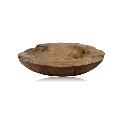 Teak Fruit Bowl - Natural - Large