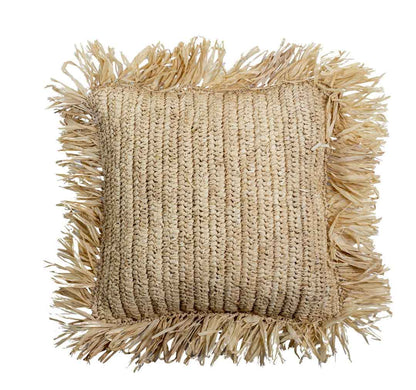 Throw Pillow with filling | Decorative Cushion | Sofa Pillow GANDI made of Raffia