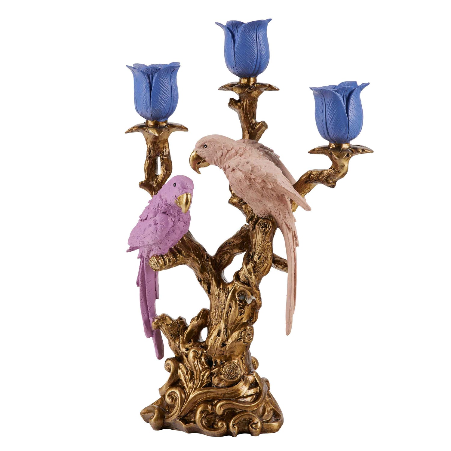 Two Parrot Candle Holder