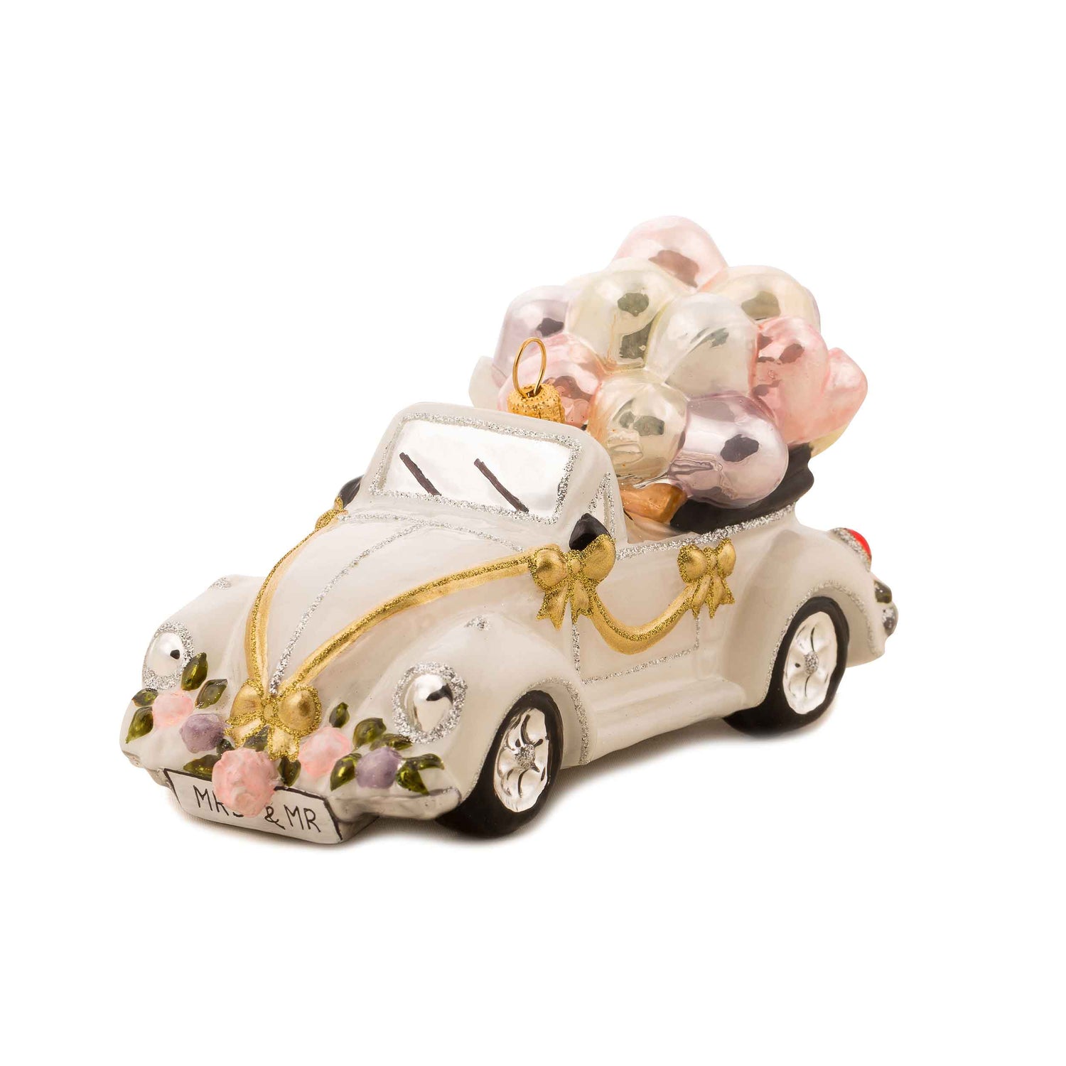 Wedding Car with Balloons Ornament