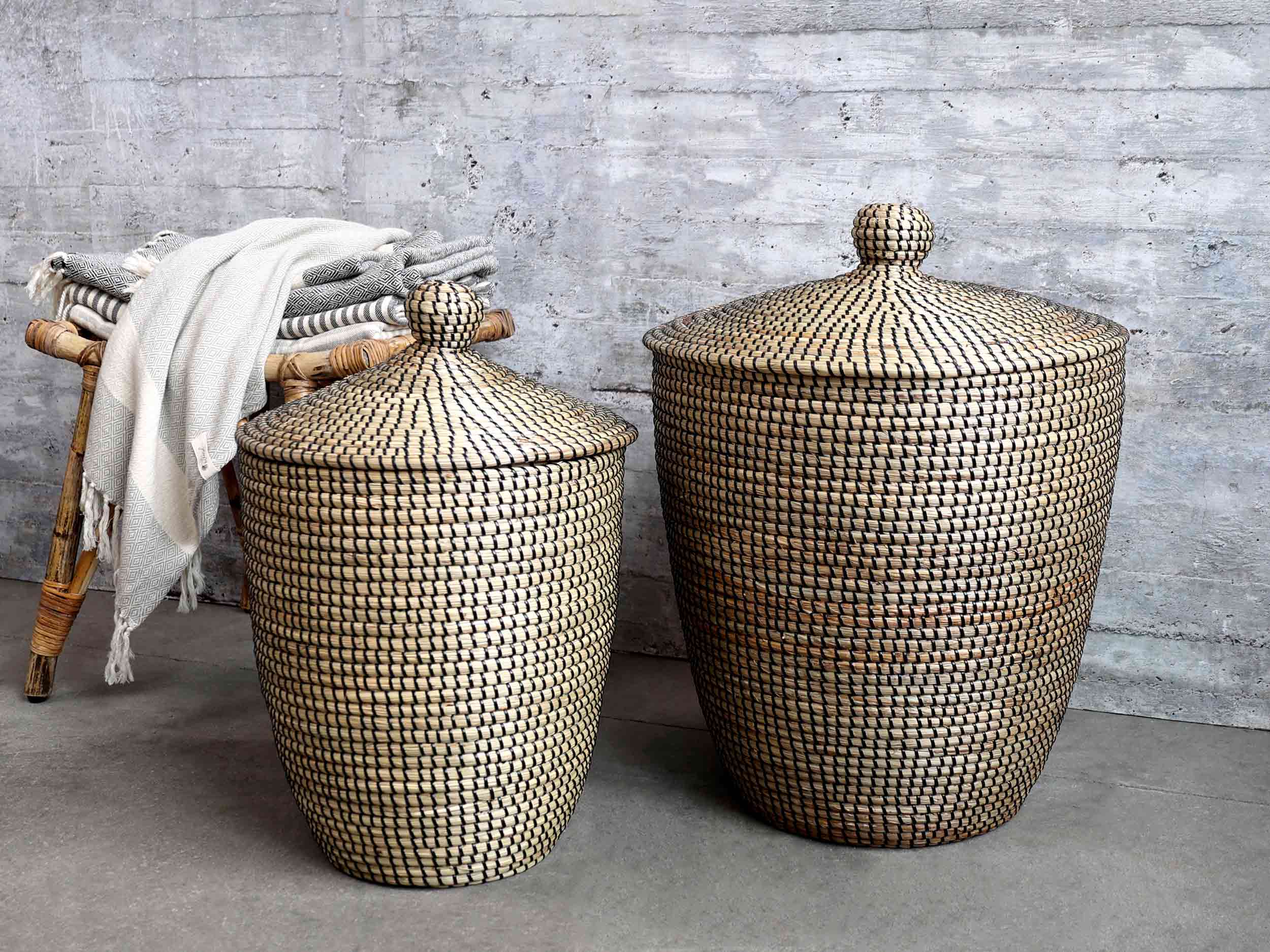 Wicker Basket with Lid