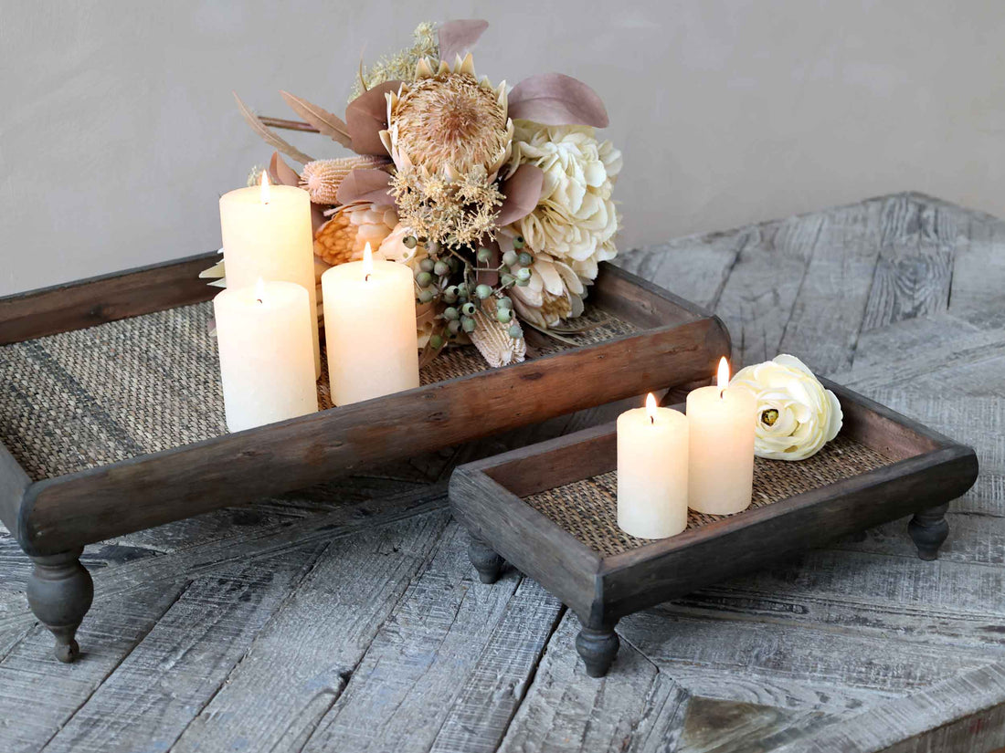 Wooden Tray on feet